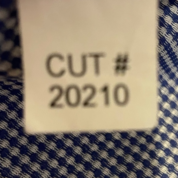 Mizzen + Main Dark Blue Gingham Button Front Long Sleeve Shirt Size XL Trim Fit - Picture 6 of 6